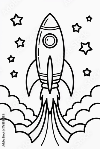 space rocket vector illustration
