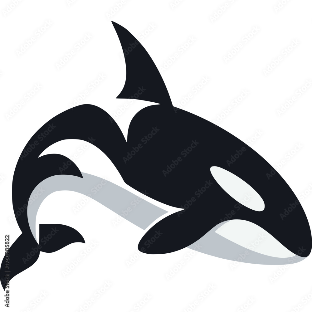 Obraz premium Orca Vector Icon