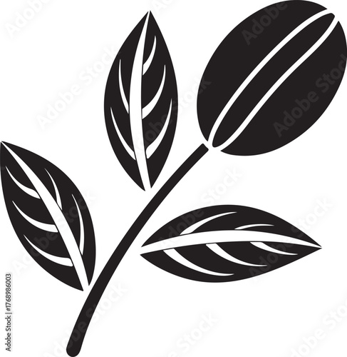 Concept of Organic Coffee Bean Plant Icon