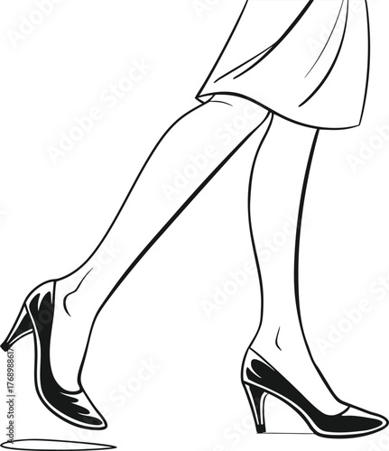 female legs in high heels