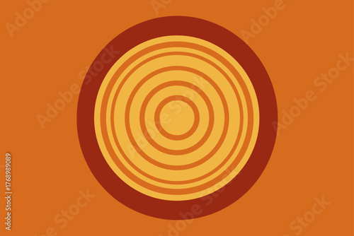 circular layered plywood design background