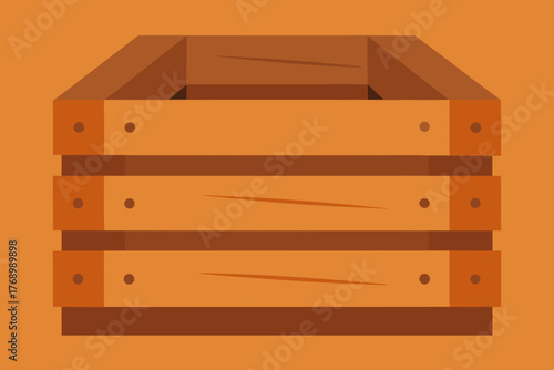 Rustic Crate Wood Seamless Texture Illustration