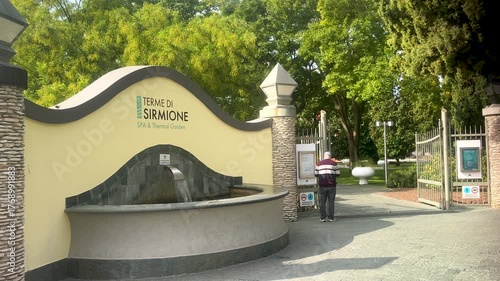 Sirmione, Garda lake, Italy,2025,october,2nd,entrance thermal baths of Sirmione