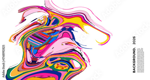 Vibrant abstract liquid marble background with pink, yellow, blue, purple, and orange swirls, creating a textured, colorful pattern ideal for posters or wallpapers.
