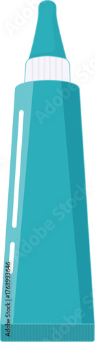 Tube of Blue Cream or Ointment Illustration