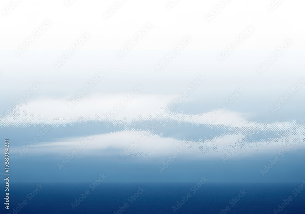 Naklejka premium Abstract watercolor painting design with soft blue and white hues evoking a calm sky or water texture