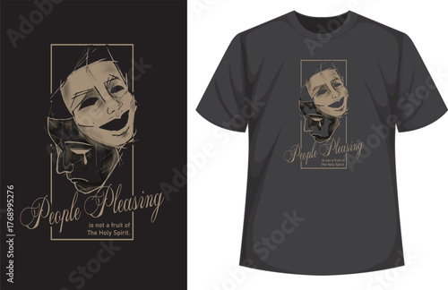 Christian bible verse t shirt design illustration vector