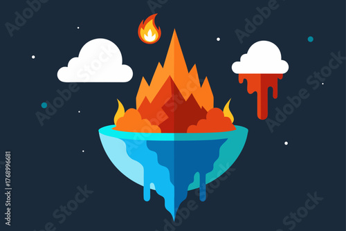 illustration of a burning candle