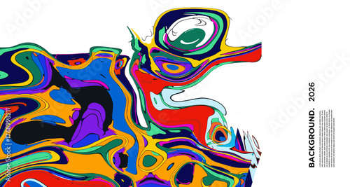 Vibrant abstract liquid marble background with pink, yellow, blue, purple, and orange swirls, creating a textured, colorful pattern ideal for posters or wallpapers.
