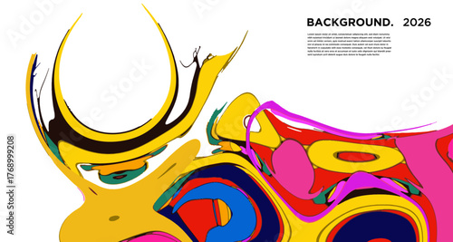 Vibrant abstract liquid marble background with pink, yellow, blue, purple, and orange swirls, creating a textured, colorful pattern ideal for posters or wallpapers.
