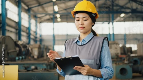 Female Engineers at Work, Professional Factory Inspection and Quality Control