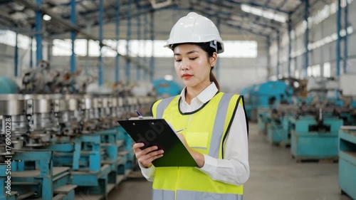 Female Engineers at Work, Professional Factory Inspection and Quality Control