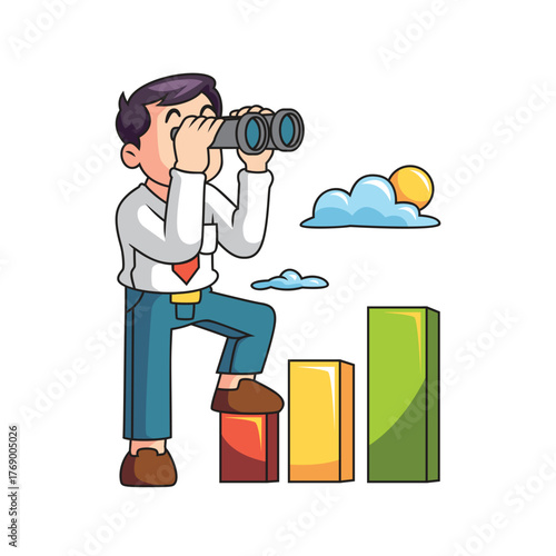 Businessman Looking for Opportunity