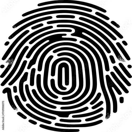 Unique Imprint: An intricate illustration of a singular fingerprint, a powerful symbol of identity, security, and individuality. It embodies the essence of uniqueness in a digital age. 