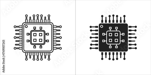 Microchip processor icon