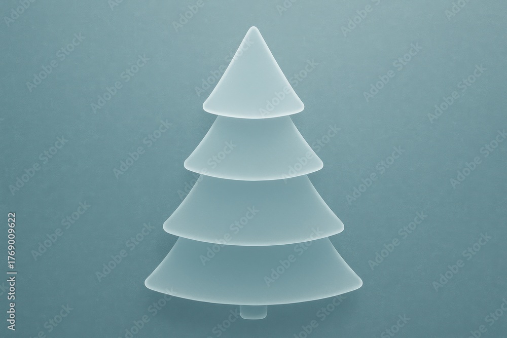 Fototapeta premium Minimalist frosted glass tree background