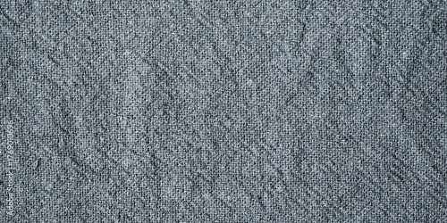 Grey cotton fabric texture background, Wrinkle surface textile, wallpaper, banner
