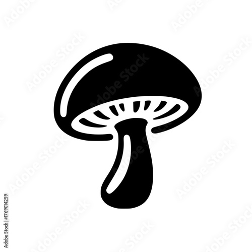 Mushroom Silhouette Design, Iconic Mushroom Illustration