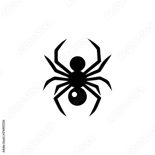 Bold Spider Graphic Icon for Web and Print