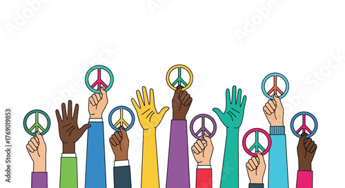 Diverse Hands United for Peace A Symbol of Hope and Harmony