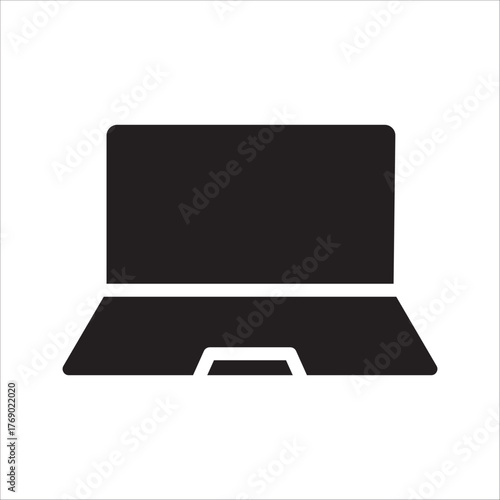 Flat vector icon of laptop or notebook computer for apps and websites. Devices icon. Phone, tablet and lap top icon