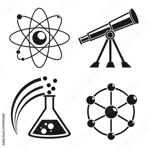 Science and research equipment vector illustration