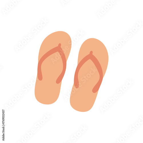 flip flops on white background