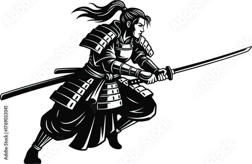 A bold medieval knight warrior with a sword and shield in his armor, ready for battle