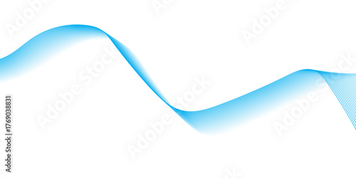 Glowing waveform frequency futuristic energy sound waves technology concept background. Abstract blue wave line vector business texture. Pattern line blend curve flow futuristic background.	
