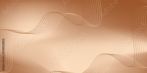 A minimalist orange-gold background that feels simple yet dimensional and vibrant. Thin white lines flow through the image.