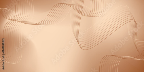 A minimalist orange-gold background that feels simple yet dimensional and vibrant. Thin white lines flow through the image.