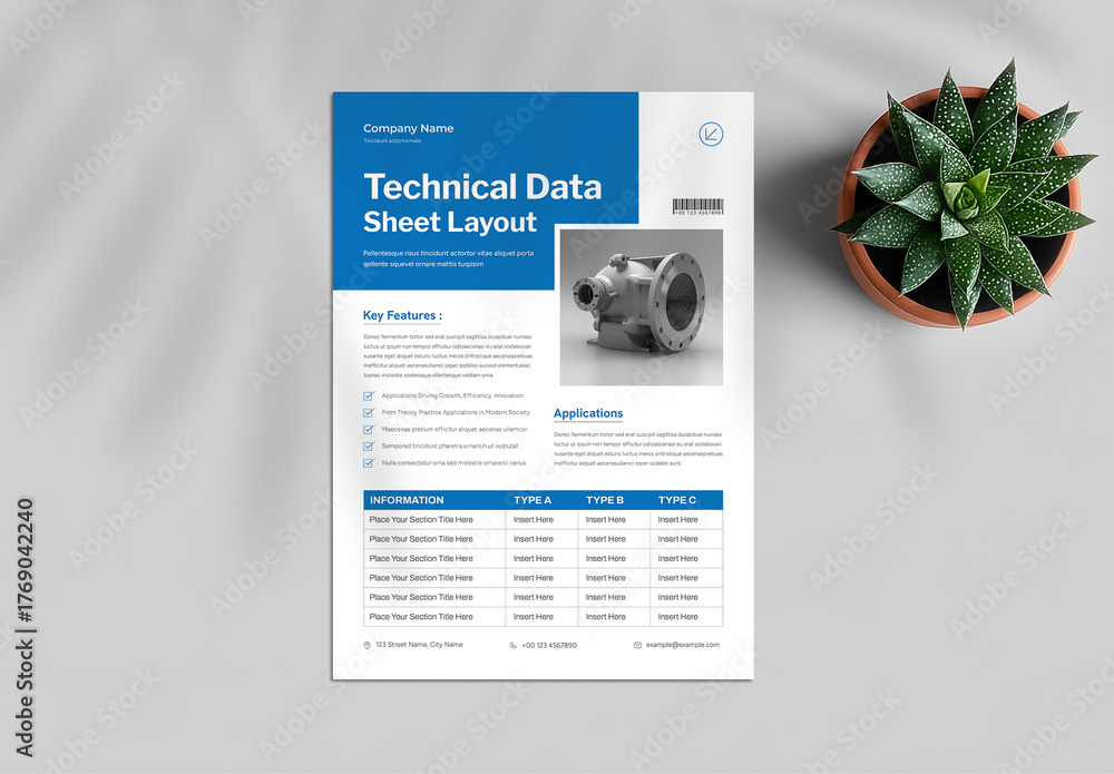 Technical Pecification Form Technical Specification Sheet Template for Industrial Stock Template ...