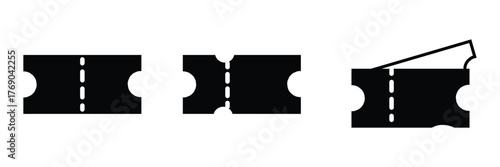 Ticket icon in trendy flat style design. Vector graphic illustration. EPS 10.