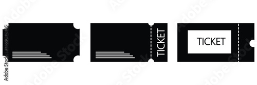 Ticket icon in trendy flat style design. Vector graphic illustration. EPS 10.