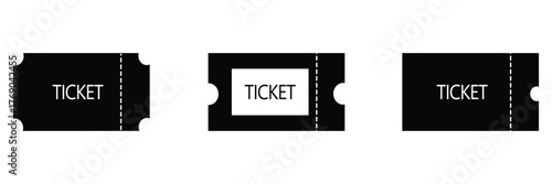 Ticket icon in trendy flat style design. Vector graphic illustration. EPS 10.