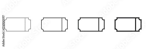 Ticket icon in trendy flat style design. Vector graphic illustration. EPS 10.