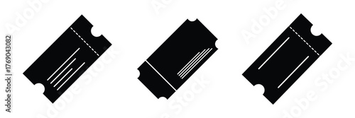 Ticket icon in trendy flat style design. Vector graphic illustration. EPS 10.