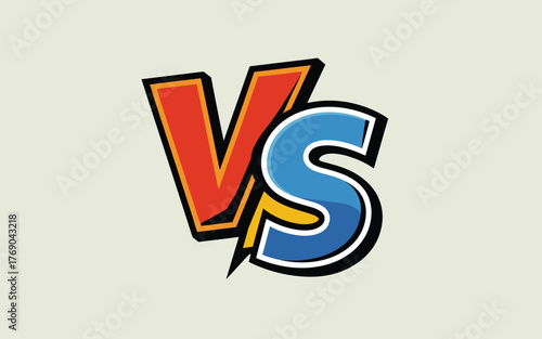 Bold versus symbol with comic book style and vibrant colors