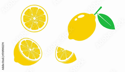 set of lemon slices