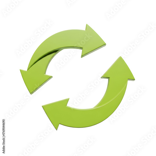 Green Arrows Representing Cycle and Process