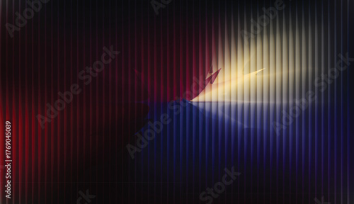 A dynamic abstract texture with a vertical striped overlay set against a soft, bright light gradient.