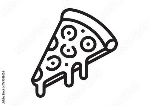 Pizza Line art vector