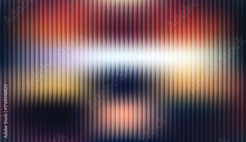 A dynamic abstract texture with a vertical striped overlay set against a soft, bright light gradient.