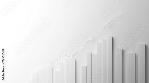 Growth chart showing steady increase in performance metrics with a clean white background