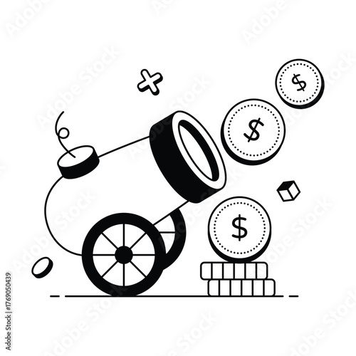 Showing Retail Payment And Sales Transaction Vector Icon
