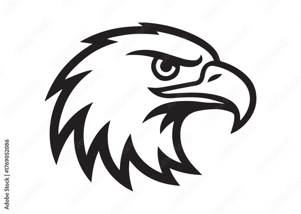 Obraz premium Eagle head Line art vector