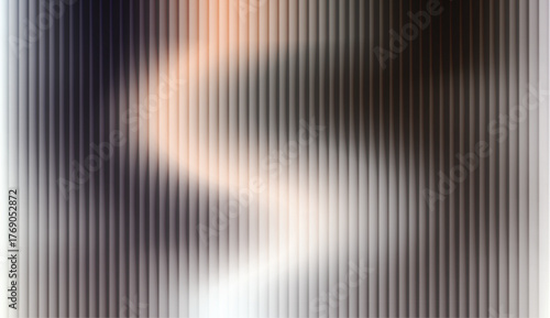 A dynamic abstract texture with a vertical striped overlay set against a soft, bright light gradient.
