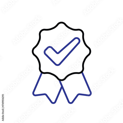 recommendations icon. badge with checklist. business, feedback, isometric design style on a white background