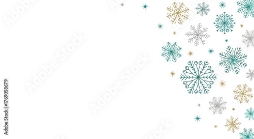 Festive Snowflake Background Elegant Winter Design for Holiday Celebrations and Seasonal Greetings
