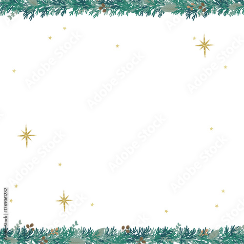 クリスマスリース　背景イラスト